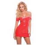 Second Skin Off Shoulder Dress Red S-M - AL174007SM