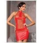 Kitten Wet Look Mini Dress Red Small-Medium - AL174402RSM