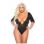 Kitten Lace And Wet Look Teddy One-Size X - AL46602XK