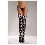 Pink Cross Bones Thigh Highs - BEW508