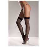 Black Fishnet Thigh Highs With Back Seam - BEW560B