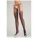 Leopard Fishnet Garterbelt Stockings One size - BEW714