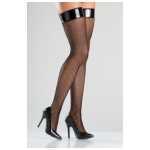 Vinyl Top Fishnet Thigh Highs One size - BEW775