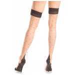 Polka Dot Nude Thigh Highs With cuban Heel One size - BEW797