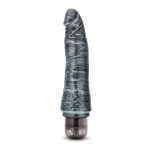 Jet Obsidian Carbon Metallic Black Vibrating Dildo - BN15325