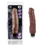 X5 Hard On Vibe 9 Inch Dildo Brown - BN52206