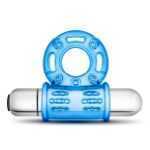 Stay Hard 10 Function Bull Ring Blue Vibrating - BN77902