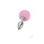 Iris Medium Silver Plug With Pink Pom Pom - BONLT10016