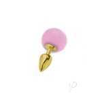 Flora Medium Gold Plug With Pink Pom Pom - BONLT10018