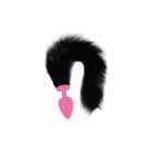 Venus Large Pink Plug With Long Black Tail - BONLT10026