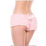 Ruffle Shorts W And Back Bow Pink One-Size - CQ114PI