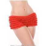 Ruffle Shorts W And Back Bow Red One-Size - CQ114RD