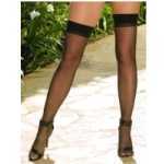 Thigh High Sheer Black One-Size Moulin - DG0007BK