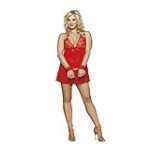 Babydoll Water-Proofant Red Queen Size - DG9120X