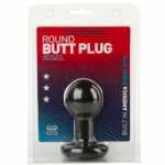 Round Butt Plug Small Black - DJ024453