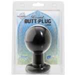 Round Butt Plug Large Black - DJ024459