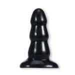 Triple Ripple Buttt Plug Large Black - DJ024704