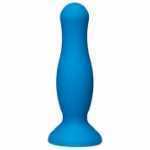 American Pop Mode Anal Plug 4 Inch Blue Silicone - DJ050003