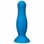 American Pop Mode Anal Plug 4.5 Inch Blue Silicone - DJ050010