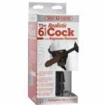 Realistic Cock 6 Inch With Supreme Harness Black - DJ107019