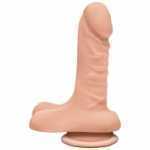 The D Super D 6 Inch With Balls Vanilla Beige Dildo - DJ170001