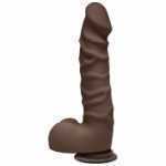 The D Raging D 7.5 Inch With Balls Chocolate Brown Dildo - DJ170018