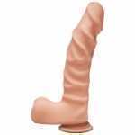 The D Raging D 9 Inch With Balls Vanilla Beige Dildo - DJ170019