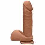 The D Perfect D 7 Inch With Balls Caramel Tan Dildo - DJ170026