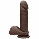 The D Perfect D 7 Inch With Balls Chocolate Brown Dildo - DJ170027