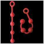 Kink Solid Anal Balls 13 Inch Red Silicone - DJ240133