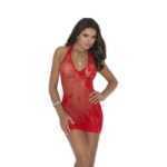 Lace Mini Dress Red One Size - ELM1564