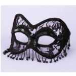 Mask Venetian Black Lace With Beads - FN58653