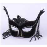 Mask 1 And 2 Inch Black With Stones - FN59523