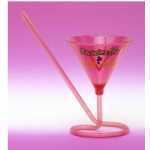 Bachelorette Martini Glass W And Straw - FN61740