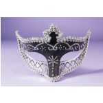 Eye Mask With Ribbon Silver-Black - FN75098