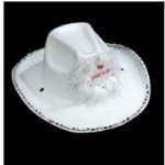 Cowboy Hat Bride 2B White - GACOWBTBW