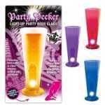 Party Pecker Light Up Beer Glass Red - HO2365