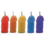 Rainbow Pecker Party Candles 5 Pack - HO3142