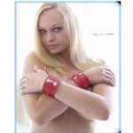 Wrist Cuffs Leather Red - KL178