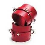 Ankle Cuffs Leather Red - KL192