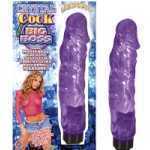 Crystal Cock Big Boss With Lite Up Tip Purple - NW18662