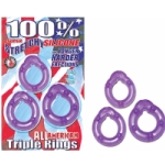 All American Triple Rings Purple - NW21522