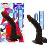 Afro American Whopper 8 Inch Vibrator Brown - NW22312