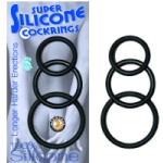 Super Silicone Cockrings Black - NW22602