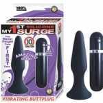 My First Silicone Vib. Butt Plug Black - NW23592