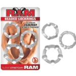 Ram Beaded Cockrings Clear - NW24851