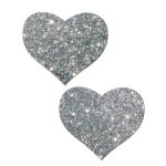 Pastease Hearts Silver Glitter - PASHRTGLTSL5