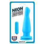 Neon Vibrating Butt Plug Blue - PD142614