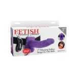 Fetish Fantasy 7 Vibrating Hollow Strap On With Balls Purple Inches - PD337612