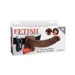 Fetish Fantasy 9 Vibrating Hollow Strap On With Balls Brown Inches - PD337729